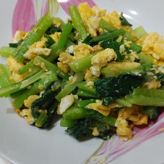 小松菜と卵のササッと炒め